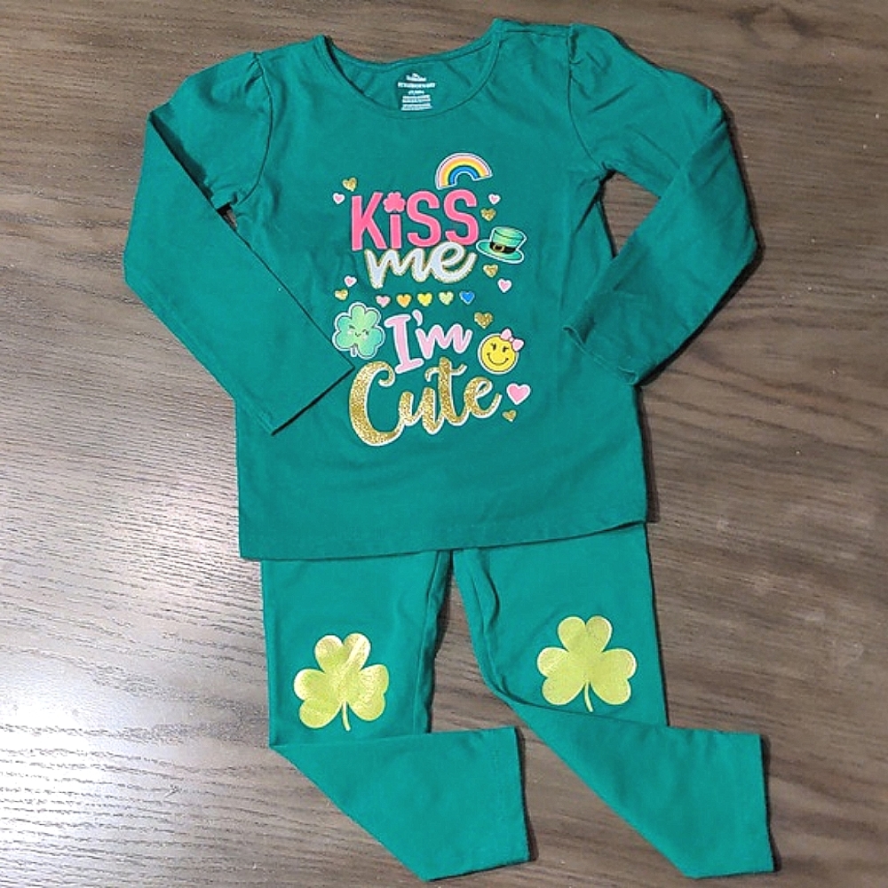 St. Patrick's Day Long-Sleeve Matching Set- Toddler Girl 4T